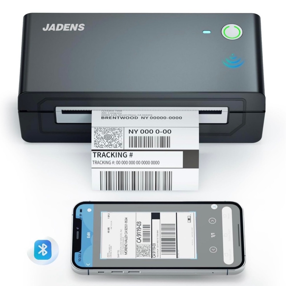 Jade Black Bluetooth Label Printer